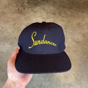 Vintage 90s Sundance navy snapback hat